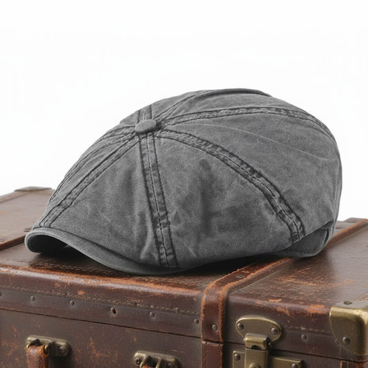 Washed Cotton Newsboy Cap | MALIBU
