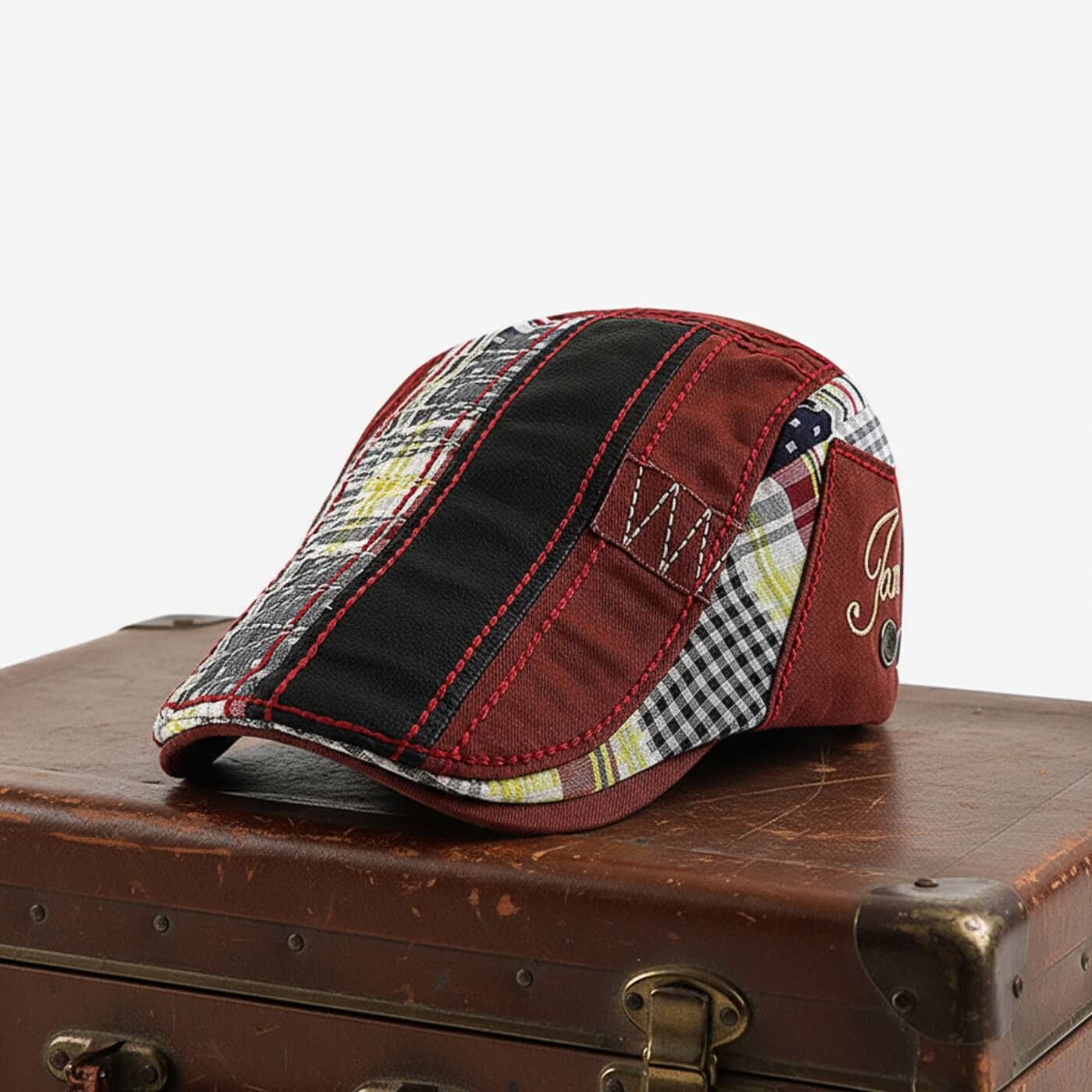 Patchwork Cotton Flat Cap | DELTA