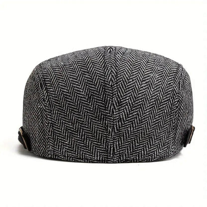 Herringbone Flat Cap | EVANSTON