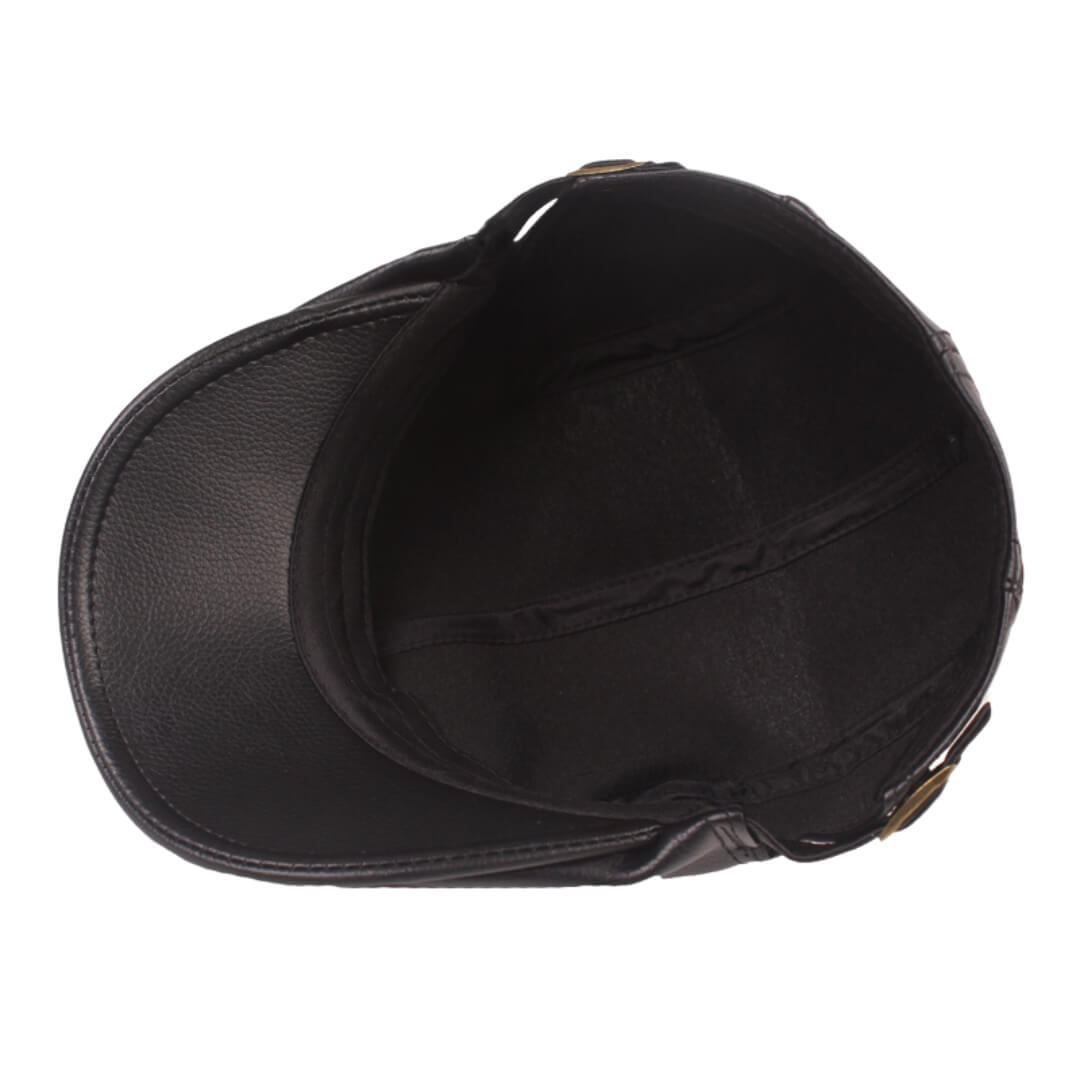 Leather Flat Cap | MONTPELIER