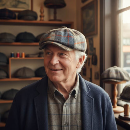 Plaid Wool-Blend Newsboy Cap | TOLEDO